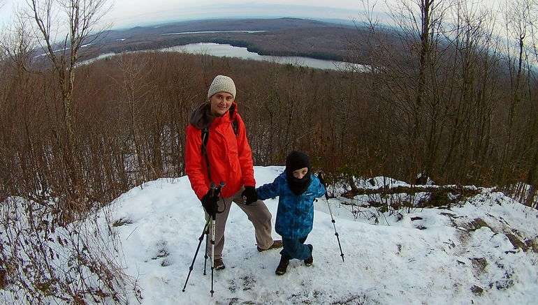 Where to hike with kid near Montreal – Mont Chauve in Orford National Park.