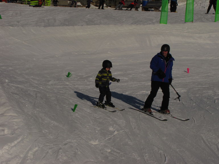 Bromont. Learning to ski.