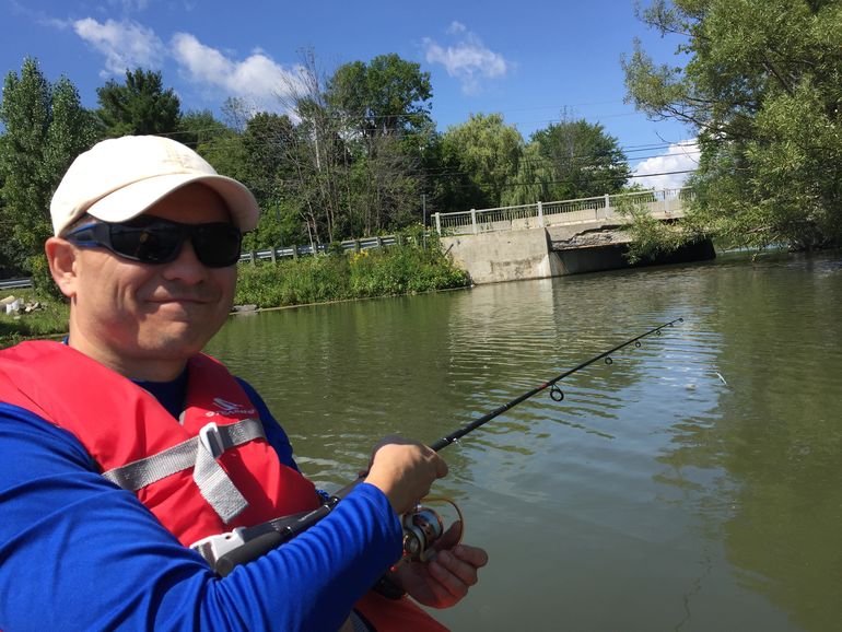 Fishing from kayak.