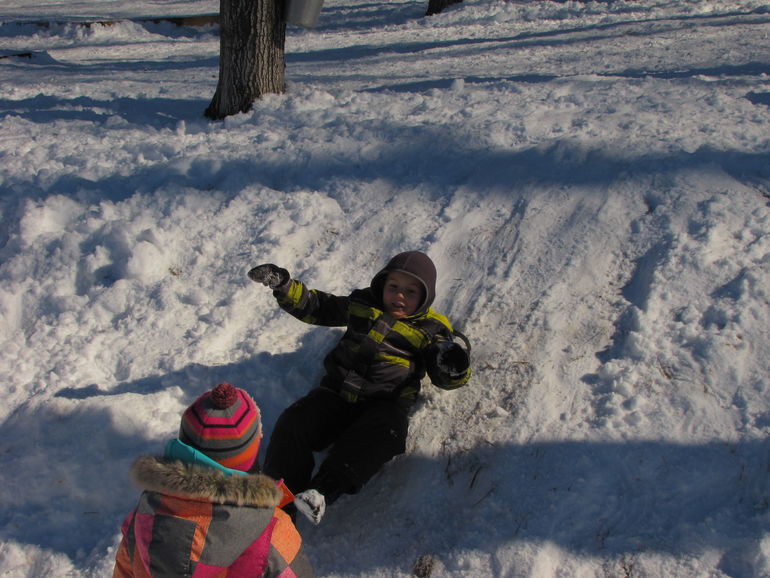 Sliding fun.