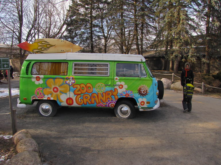 Hippie car in the Zoo.