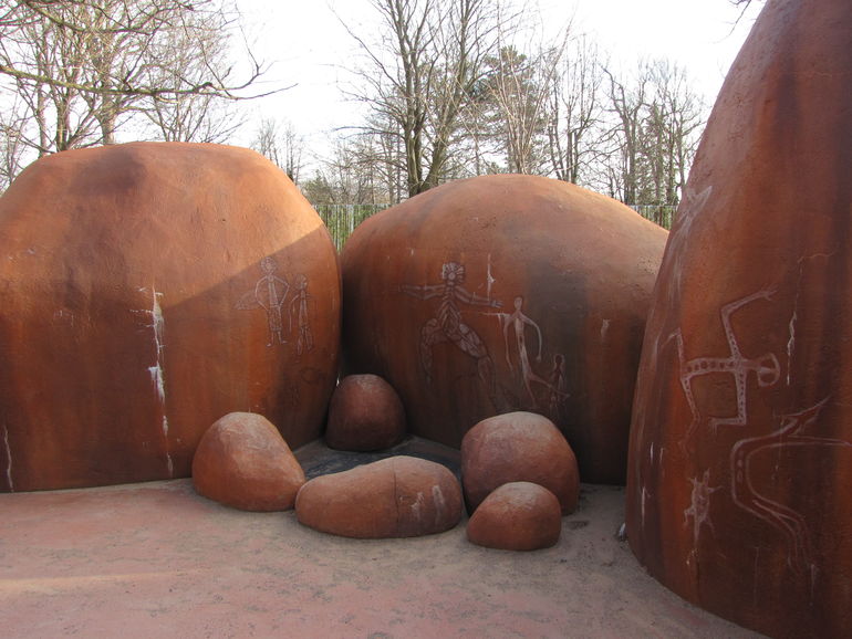 Stone Art in the Zoo.