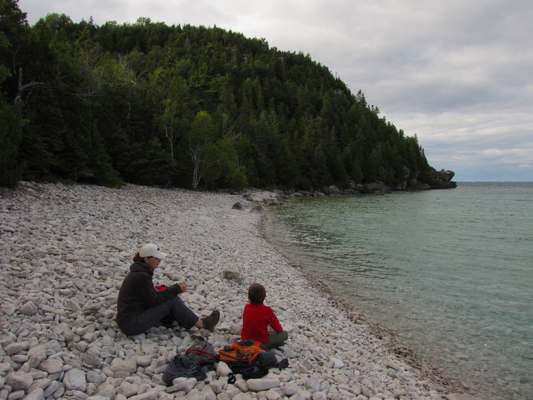 Enjoying the views from the island.