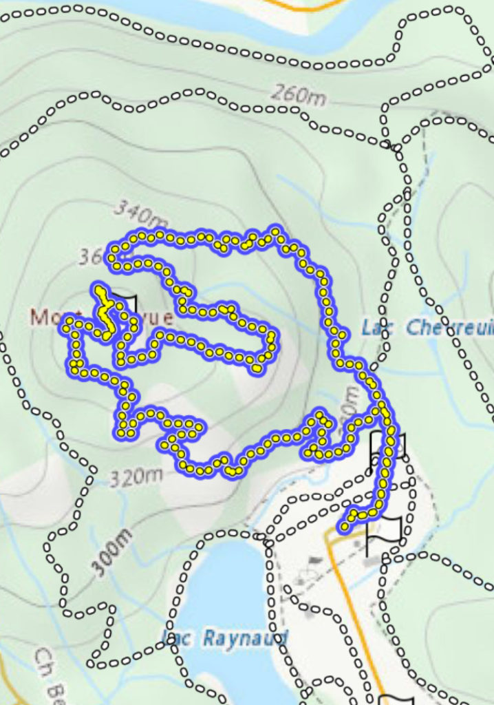 Map of the hike.