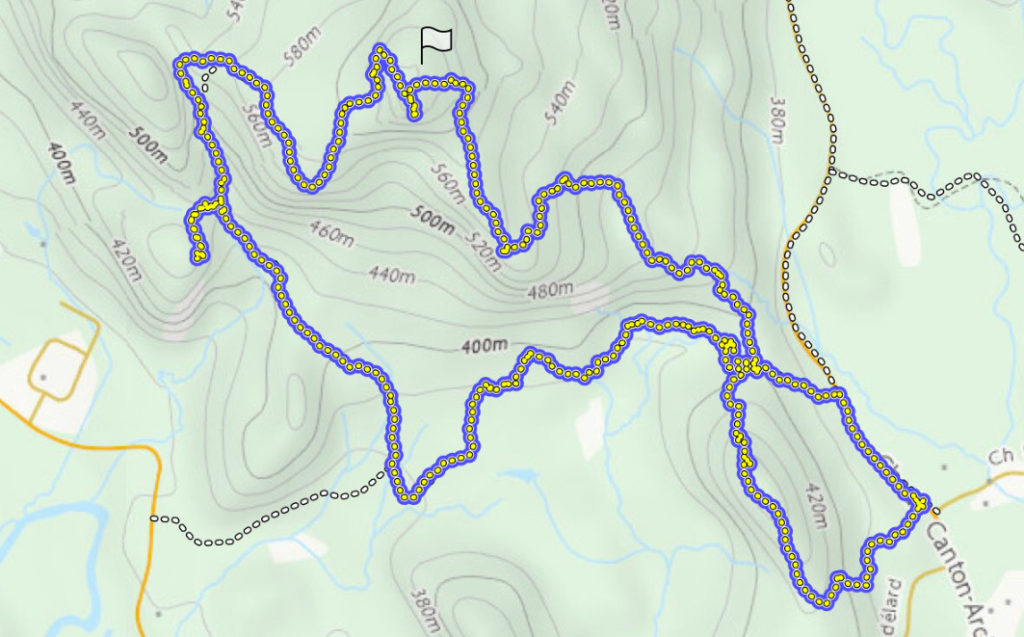 Map of the hike.