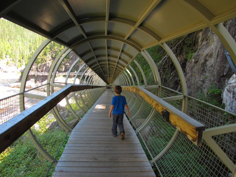 Follow the tunnel.