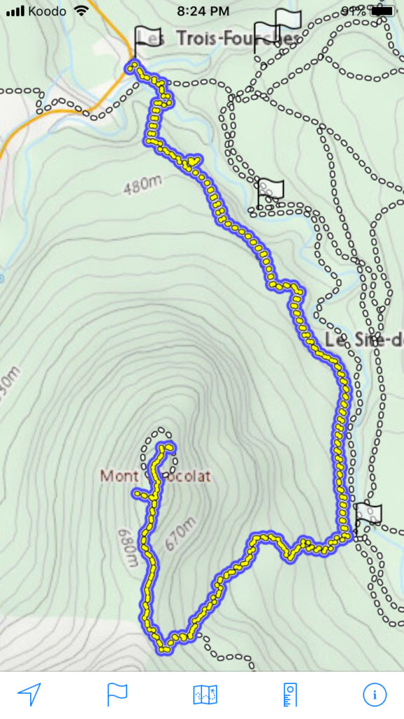 Mount Chocolate Trail Map