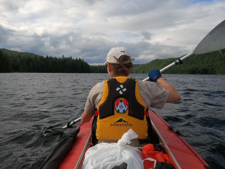 Paddling on the Lake Wapizagonke