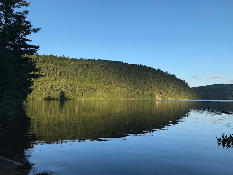 View on the lake from the camping site.