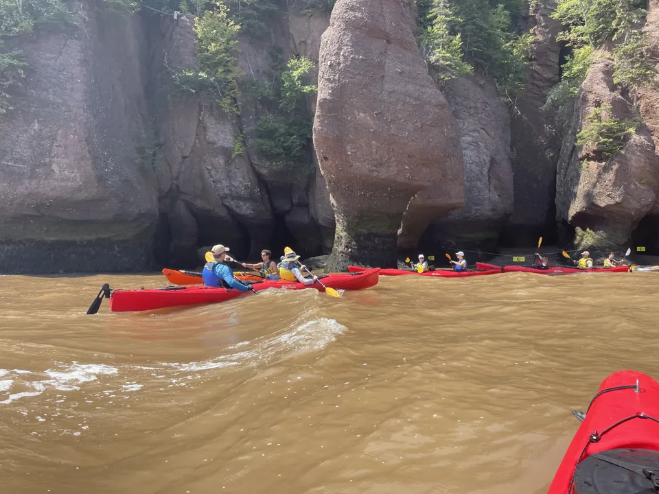 Sea kayaking near the flowerpot